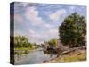 Moret-Sur-Loing, 1885-Alfred Sisley-Stretched Canvas