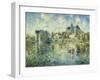 Moret-Sur-Loing, the Bridge and the Church; Moret-Sur-Loing, Le Pont Et L'Eglise, C.1935-Gustave Loiseau-Framed Giclee Print