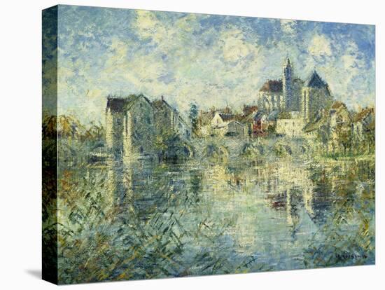 Moret-Sur-Loing, the Bridge and the Church; Moret-Sur-Loing, Le Pont Et L'Eglise, C.1935-Gustave Loiseau-Stretched Canvas