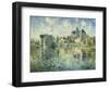 Moret-Sur-Loing, the Bridge and the Church; Moret-Sur-Loing, Le Pont Et L'Eglise, C.1935-Gustave Loiseau-Framed Giclee Print