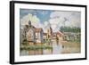 Moret-Sur-Loing, the Porte De Bourgogne, 1891-Alfred Sisley-Framed Giclee Print