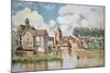 Moret-Sur-Loing, the Porte De Bourgogne, 1891-Alfred Sisley-Mounted Giclee Print