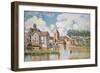 Moret-Sur-Loing, the Porte De Bourgogne, 1891-Alfred Sisley-Framed Giclee Print