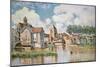 Moret-Sur-Loing, the Porte De Bourgogne, 1891-Alfred Sisley-Mounted Giclee Print