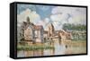 Moret-Sur-Loing, the Porte De Bourgogne, 1891-Alfred Sisley-Framed Stretched Canvas