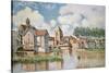 Moret-Sur-Loing, the Porte De Bourgogne, 1891-Alfred Sisley-Stretched Canvas