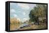 Moret. the Banks of the River Loing, 1885-Alfred Sisley-Framed Stretched Canvas