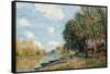 Moret. the Banks of the River Loing, 1885-Alfred Sisley-Framed Stretched Canvas