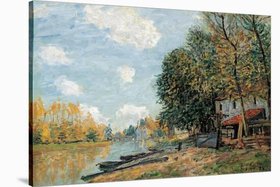 Moret. the Banks of the River Loing, 1885-Alfred Sisley-Stretched Canvas