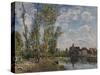 Moret, View of the Loing, Afternoon in May-Alfred Sisley-Stretched Canvas