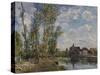 Moret, View of the Loing an Afternoon in May; Moret, Vue Du Loing, Apres-Midi De Mai-Alfred Sisley-Stretched Canvas