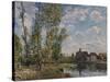 Moret, View of the Loing an Afternoon in May; Moret, Vue Du Loing, Apres-Midi De Mai-Alfred Sisley-Stretched Canvas