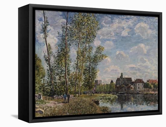 Moret, View of the Loing an Afternoon in May; Moret, Vue Du Loing, Apres-Midi De Mai-Alfred Sisley-Framed Stretched Canvas
