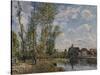 Moret, View of the Loing an Afternoon in May; Moret, Vue Du Loing, Apres-Midi De Mai-Alfred Sisley-Stretched Canvas