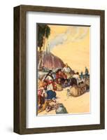 Morgan Dividing The Treasure Taken At Maraciabo-George Alfred Williams-Framed Art Print