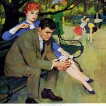 The Nesting Instinct - Saturday Evening Post "Men at the Top", March 21, 1959 pg.30-Morgan Kane-Framed Stretched Canvas