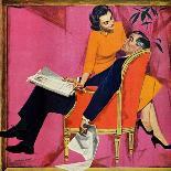 Hand-Me-Down Girl - Saturday Evening Post "Men at the Top", May 2, 1959 pg.32-Morgan Kane-Framed Giclee Print