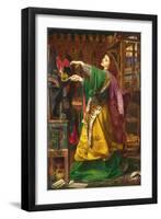 Morgan le Fay, by Frederick Sandys, 1864, painting,-Frederick Sandys-Framed Art Print