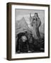 Morgan Le Fay Casts Spell on Merlin-Henry Ryland-Framed Giclee Print