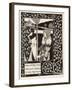 Morgan Le Fay Gives a Shield to Sir Tristram-Aubrey Beardsley-Framed Art Print