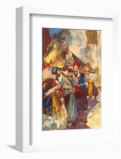 Morgan Re-entered The City With His Troops-George Alfred Williams-Framed Art Print