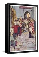 Morgan's Men Sack a Spanish Treasure Town-Howard Pyle-Framed Stretched Canvas