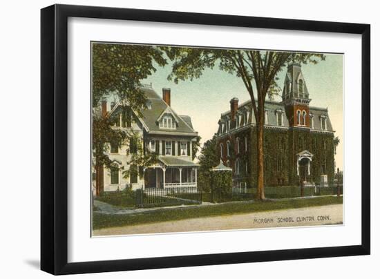 Morgan School, Clinton, Connecticut-null-Framed Art Print