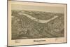 Morgantown, West Virginia - Panoramic Map-Lantern Press-Mounted Art Print