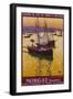 Morgat (Finistere) Travel Poster-null-Framed Giclee Print