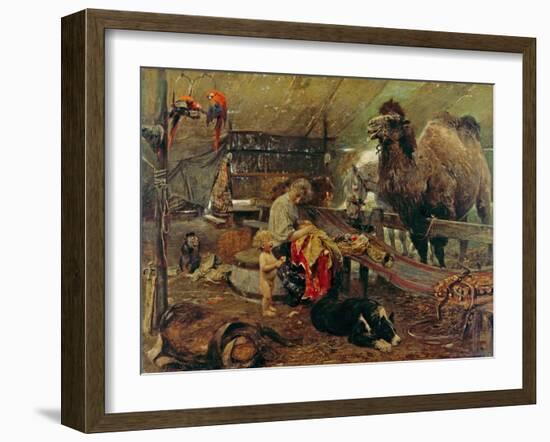 Morgenstunde im Zirkus. 2. Hälfte des 19. Jahrhunderts-Paul Meyerheim-Framed Giclee Print