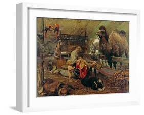 Morgenstunde im Zirkus. 2. Hälfte des 19. Jahrhunderts-Paul Meyerheim-Framed Giclee Print