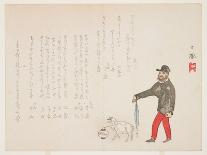 Westerner and a Goat-Mori Jiho-Framed Giclee Print