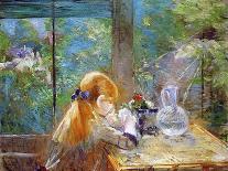 Red-Haired Girl Sitting on a Veranda, 1884-Morisot-Framed Giclee Print