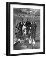 Mormon Baptism by Total Immersion, Salt Lake City, Utah, 1853-null-Framed Giclee Print