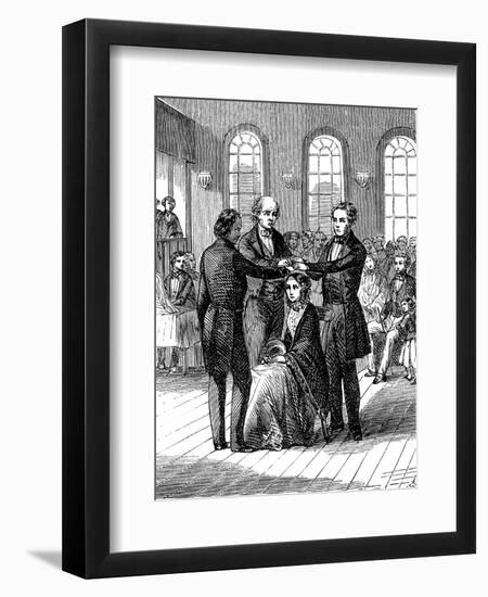 Mormon Confirmation Ceremony, Salt Lake City, Utah, 1853-null-Framed Giclee Print