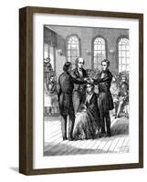 Mormon Confirmation Ceremony, Salt Lake City, Utah, 1853-null-Framed Giclee Print