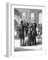 Mormon Confirmation Ceremony, Salt Lake City, Utah, 1853-null-Framed Giclee Print