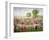 Mormon Pioneers Pulling Handcarts on the Long Journey to Salt Lake City in 1856-null-Framed Giclee Print