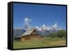 Mormon Row Barn and a Bison, Jackson Hole, Grand Teton National Park, Wyoming, USA-Neale Clarke-Framed Stretched Canvas