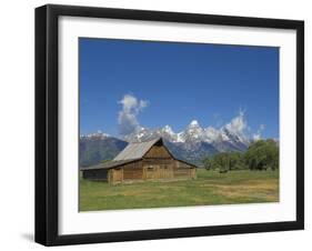 Mormon Row Barn and a Bison, Jackson Hole, Grand Teton National Park, Wyoming, USA-Neale Clarke-Framed Photographic Print