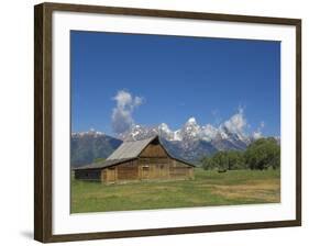 Mormon Row Barn and a Bison, Jackson Hole, Grand Teton National Park, Wyoming, USA-Neale Clarke-Framed Photographic Print