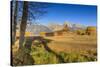 Mormon Row Barn on a Clear Autumn (Fall) Morning, Antelope Flats, Grand Teton National Park-Eleanor Scriven-Stretched Canvas