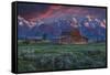 Mormon Row Barn Sunrise-Galloimages Online-Framed Stretched Canvas