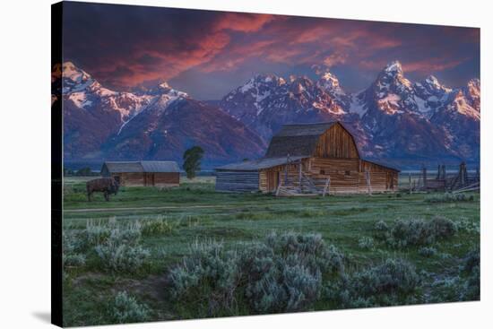 Mormon Row Barn Sunrise-Galloimages Online-Stretched Canvas