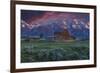 Mormon Row Barn Sunrise-Galloimages Online-Framed Photographic Print