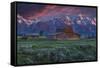 Mormon Row Barn Sunrise-Galloimages Online-Framed Stretched Canvas