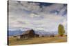 Mormon Row Barn with Teton Range in Autumn (Fall), Antelope Flats, Grand Teton National Park-Eleanor Scriven-Stretched Canvas