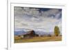 Mormon Row Barn with Teton Range in Autumn (Fall), Antelope Flats, Grand Teton National Park-Eleanor Scriven-Framed Photographic Print