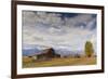 Mormon Row Barn with Teton Range in Autumn (Fall), Antelope Flats, Grand Teton National Park-Eleanor Scriven-Framed Photographic Print