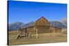 Mormon Row Barn-Eleanor-Stretched Canvas